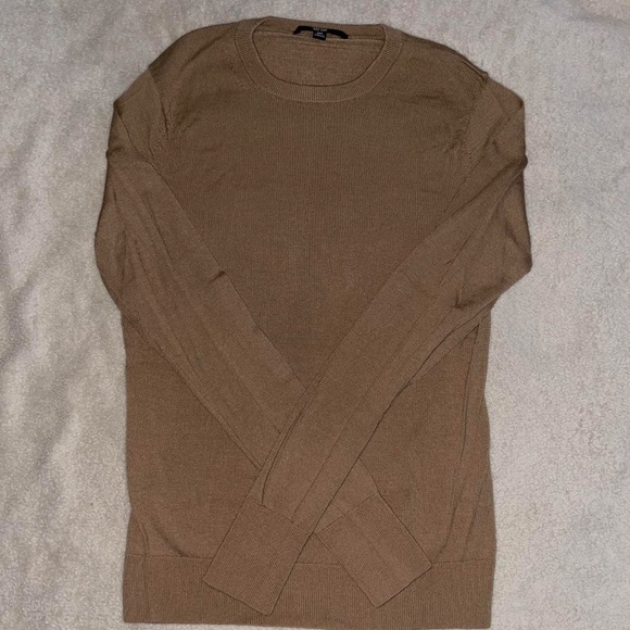 Uniqlo Merino Wool Crewneck Sweater Tan/Camel - Picture 3 of 7